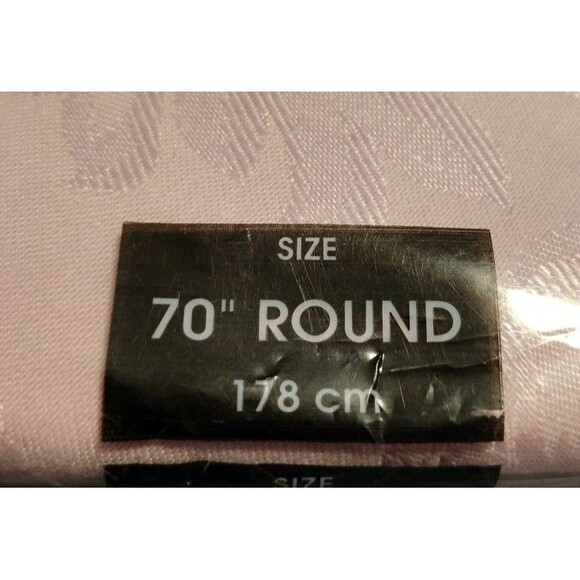 Vintage JC Penney Damask Tablecloth Caprice Round 70" 178 cm New - Picture 6 of 6